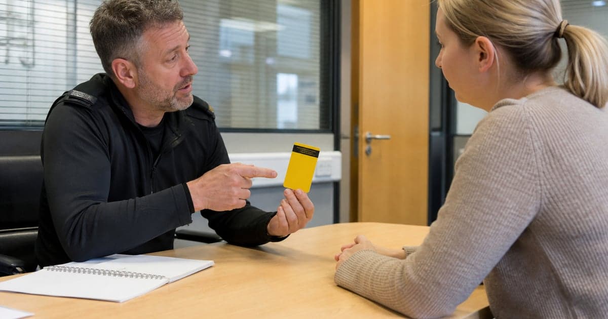 Police station representative explaining the police caution and silence options